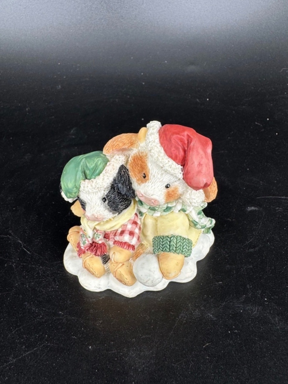 Vintage RETIRED Mary's Moo Moos Cow Holstein SANTA CLAUS Christmas RARE